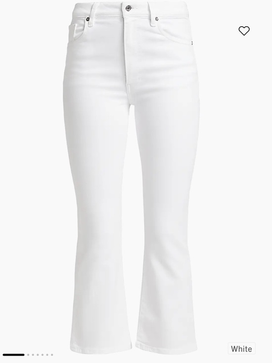 Frame Denim Denim - Frame Denim cropped White High-Rise Flare Jeans